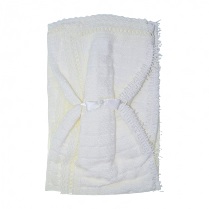 Patura 100 x 90 cm, pentru bebelusi, Mini Junior PT1489, Crem [1]