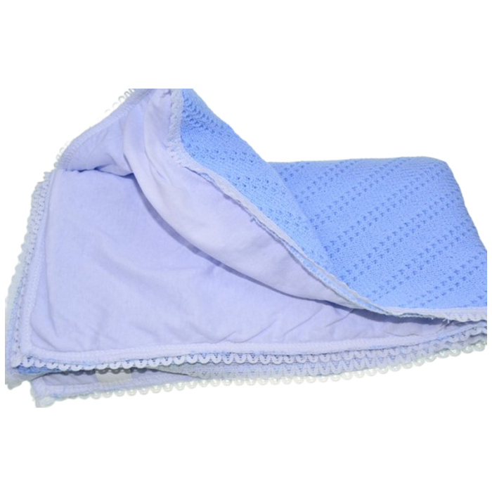 Paturica 80 x 80 cm pentru bebelusi Mini Junior PPB1-AL-0-luni, Albastru [2]