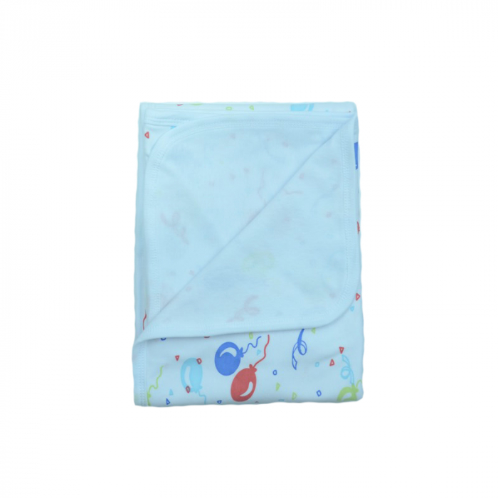 Paturica bumbac 78 x 78 cm pentru bebelusi Mini Bimbi PLDMB6, Alb [3]