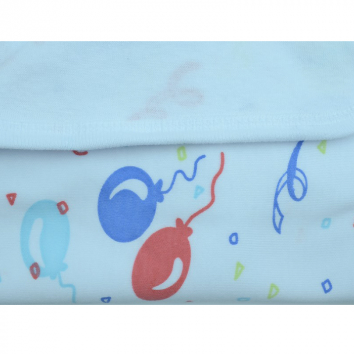 Paturica bumbac 78 x 78 cm pentru bebelusi Mini Bimbi PLDMB6, Alb [2]