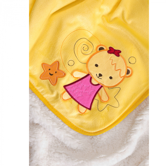 Paturica cu doua fete 75 x 100 cm Sensillo 22866GA, Galben [3]