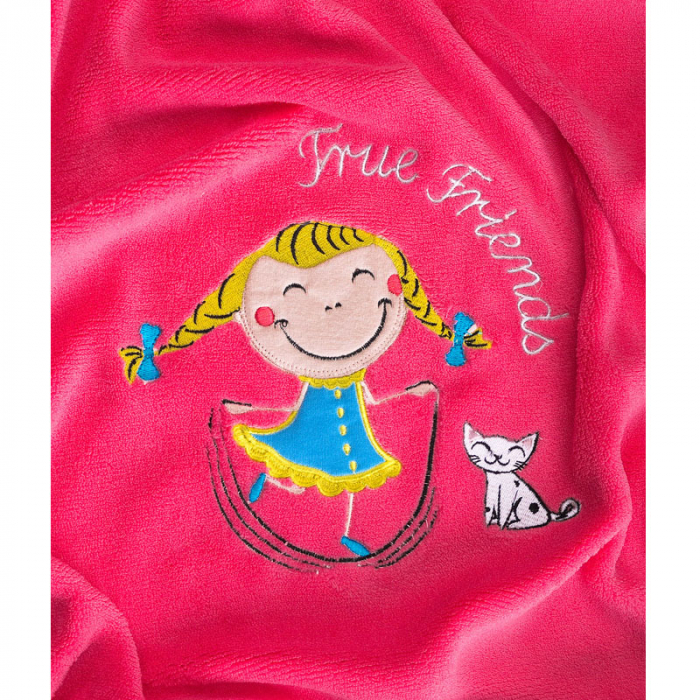 Paturica cu doua fete 75 x 100 cm Sensillo 23061R, Roz [2]