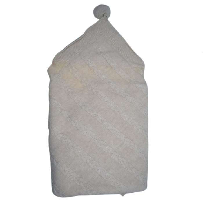 Paturica de infasat tip port bebe 120 x 80 cm Mini Junior PT-MJ47, Bej [3]