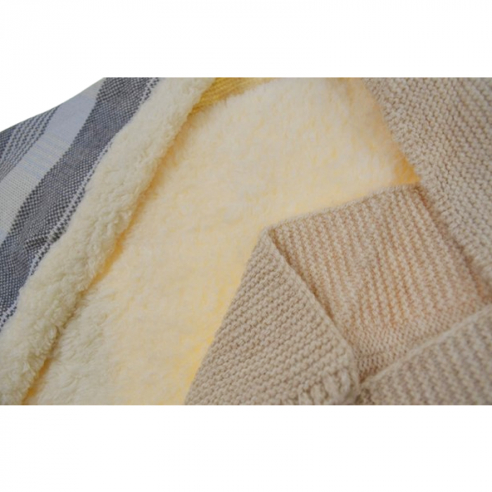 Paturica de infasat tip port bebe 120 x 80 cm Mini Junior PT-MJ47, Bej [2]