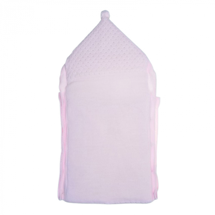 Sistem de infasat 2 in 1, paturica si port bebe, 70 x 40 cm, Mini Junior PTR0109R, Roz [4]