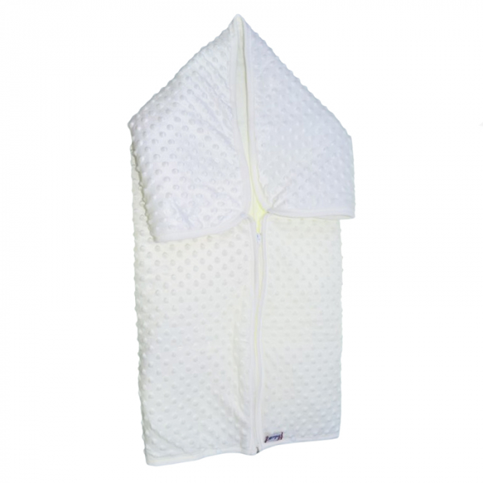 Paturica de infasat tip port bebe 88 x 88 cm Mini Junior PRTB-MJ5, Crem [1]