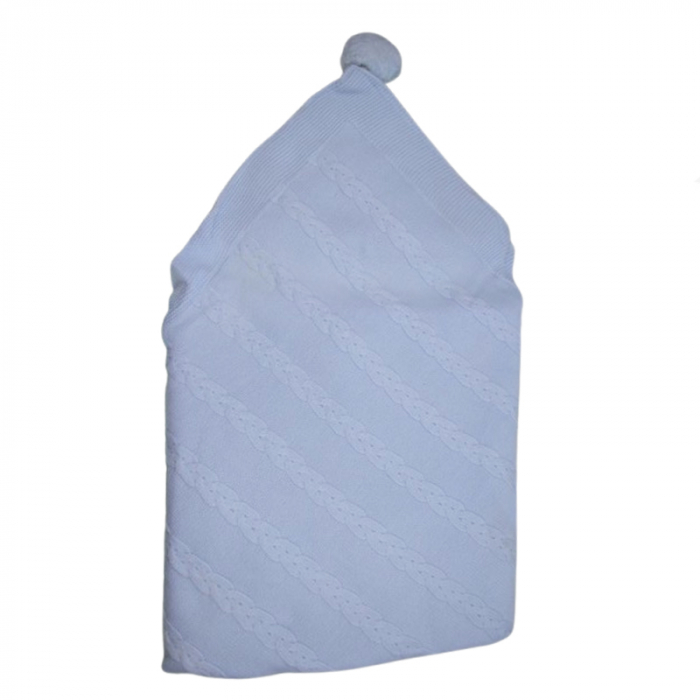 Paturica de infasat tip port bebe 120 x 80 cm Mini Junior PT-MJ46, Albastru [3]