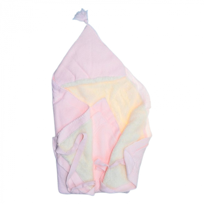 Paturica de infasat tip port bebe, 90 x 80 cm, Mini Junior PT3702R, Roz [2]