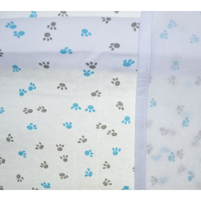 Paturica din bumbac pentru baieti 70 x 70 cm Mini Junior 090923-5, Alb [2]