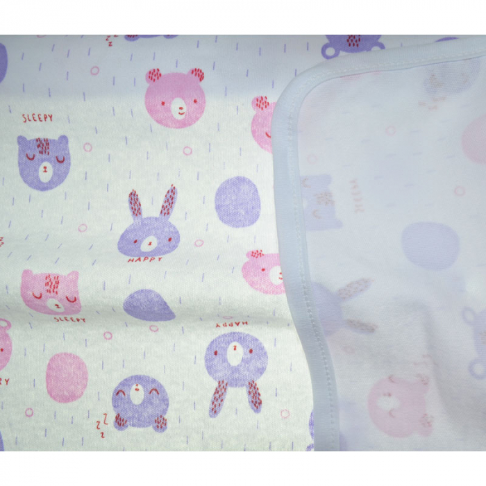 Paturica din bumbac pentru fete 70 x 70 cm Mini Junior 090923-1, Multicolor [2]