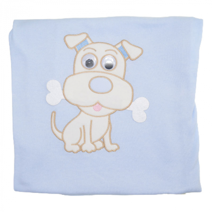 Paturica din bumbac pentru baieti 90 x 86 cm Mini Junior P240623-8, Albastru [2]