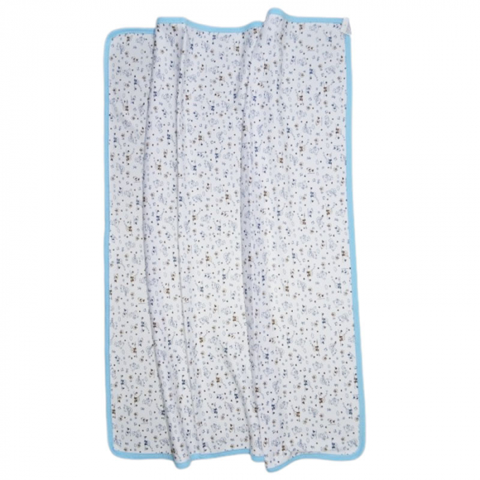 Paturica din bumbac pentru baieti 70 x 70 cm Mini Junior 090923-4, Alb [1]
