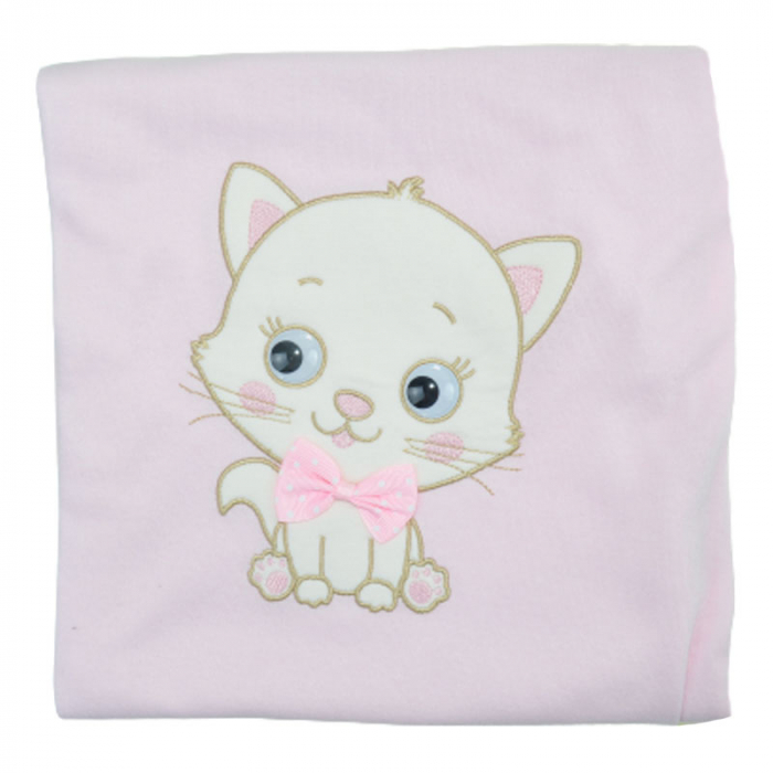 Paturica din bumbac pentru copii 90 x 86 cm Mini Junior P240623-5, Roz [2]