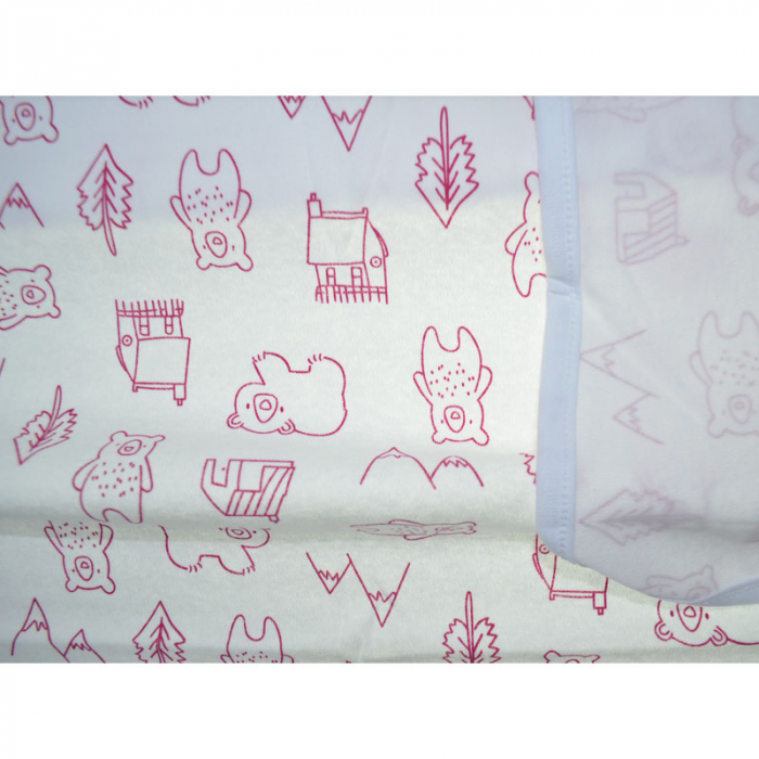 Paturica din bumbac pentru fete 70 x 70 cm Mini Junior 090923-2, Alb [2]