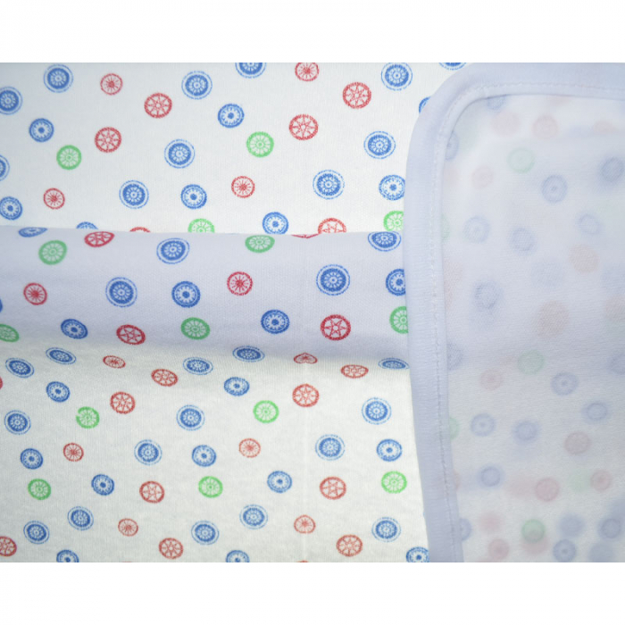 Paturica din bumbac pentru copii 70 x 70 cm Mini Junior 090923-8, Alb [2]