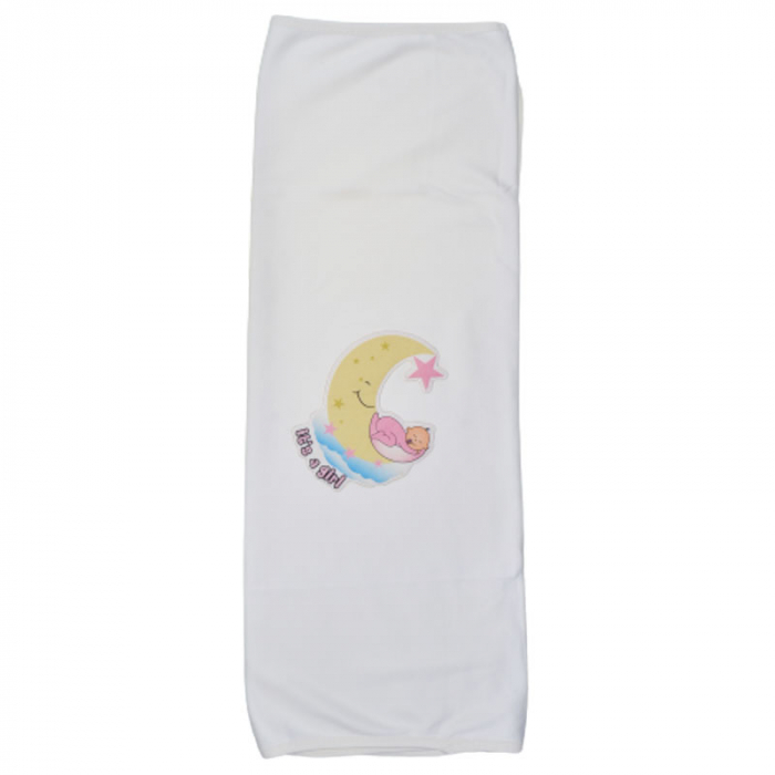Paturica din bumbac pentru fete 80 x 80 cm Mini Junior P240623, Alb [2]