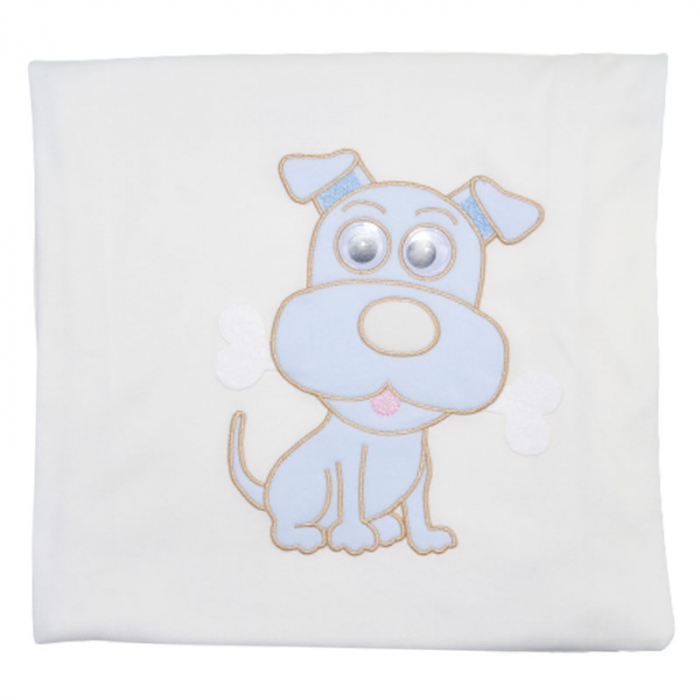 Paturica din bumbac pentru baieti 90 x 86 cm Mini Junior P240623-7, Alb [2]