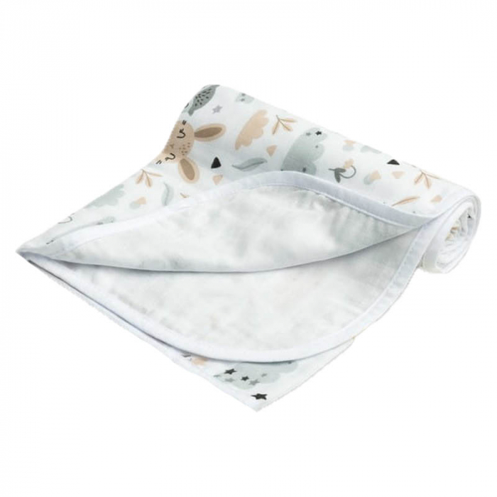 Paturica muselina din bumbac 100 x 80 cm pentru copii Sensillo SILLO-42720, Multicolor [2]