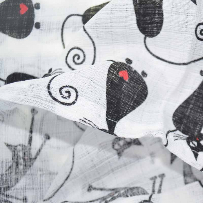 Paturica muselina din bumbac 80 x 60 cm pentru copii Mini Junior FNTMJ-M, Alb [2]