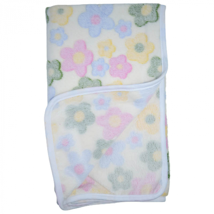Paturica pufoasa 75 x 70 cm pentru fete Mini Bimbi P110323-11, Multicolor [2]