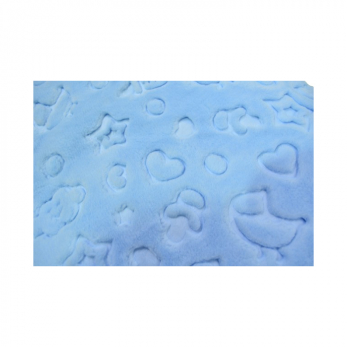 Paturica pufoasa pentru copii 130 x 100 cm, Mini Junior PTPF-MJ1, Albastru [3]