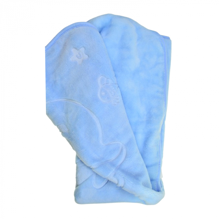 Paturica pufoasa pentru copii 130 x 100 cm, Mini Junior PTPF-MJ3, Albastru [2]