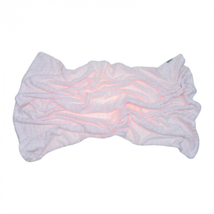Paturica pufoasa pentru copii, cu bule, 105 x 85 cm, Mini Junior 95024-02, Roz [2]