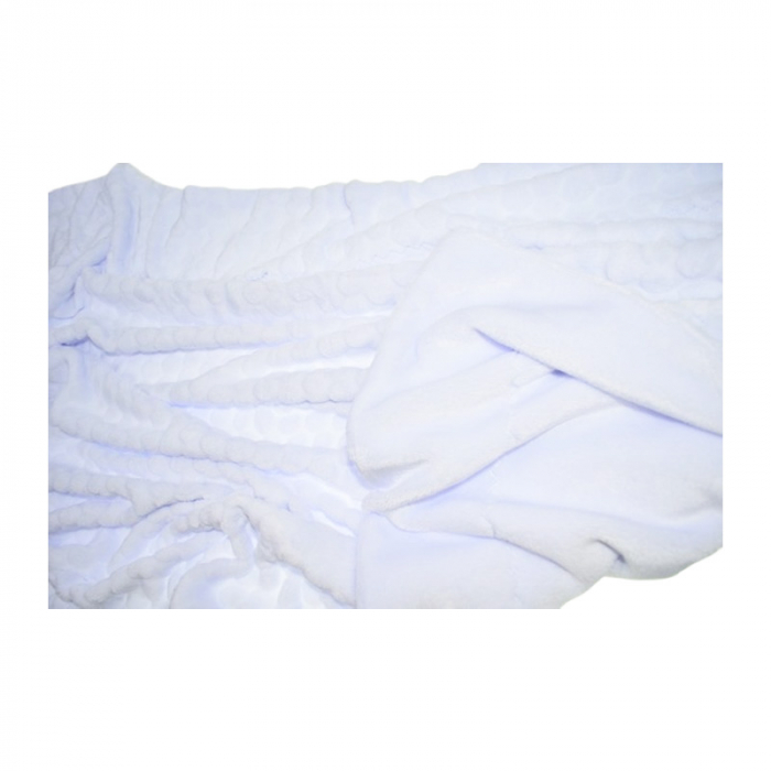 Paturica pufoasa pentru copii, cu bule, 105 x 85 cm, Mini Junior 95024-01, Alb [4]