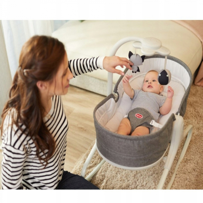 Patut 3 in 1 pentru copii Tiny Love Rocker Napper Transat 862157, Gri [5]