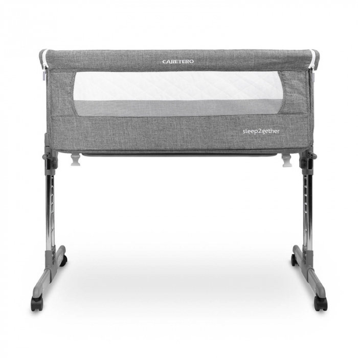 Patut co-sleeper 2 in 1 pentru bebelusi Sleep2Gether Caretero 529353, Gri [3]