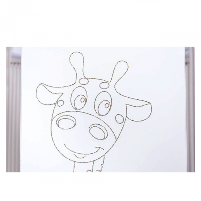 Patut din lemn masiv de pin cu 3 nivele de inaltime si o parte laterala semi-inchisa 120 x 60 cm pentru copii Drewex Zyrafka Delux 005188, Crem [4]