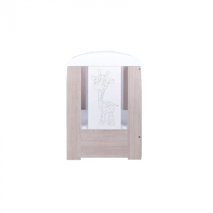 Patut din lemn pentru copii Drewex Zyrafka 120 x 60 cm 000145, Crem [2]