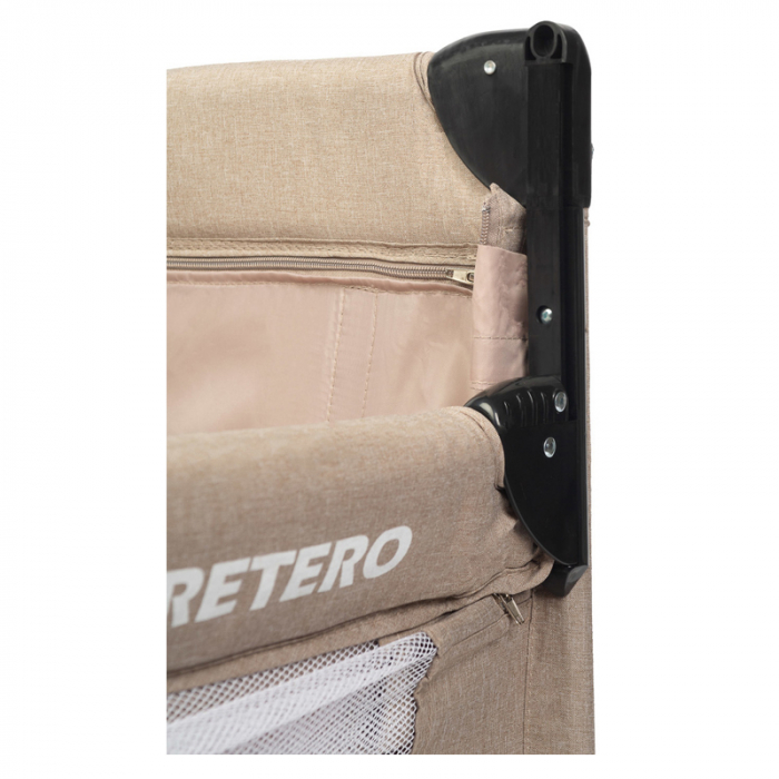 Patut pliabil, ideal pentru calatorii, joaca dar si patut traditional ESTI Caretero 397795, Maro [4]