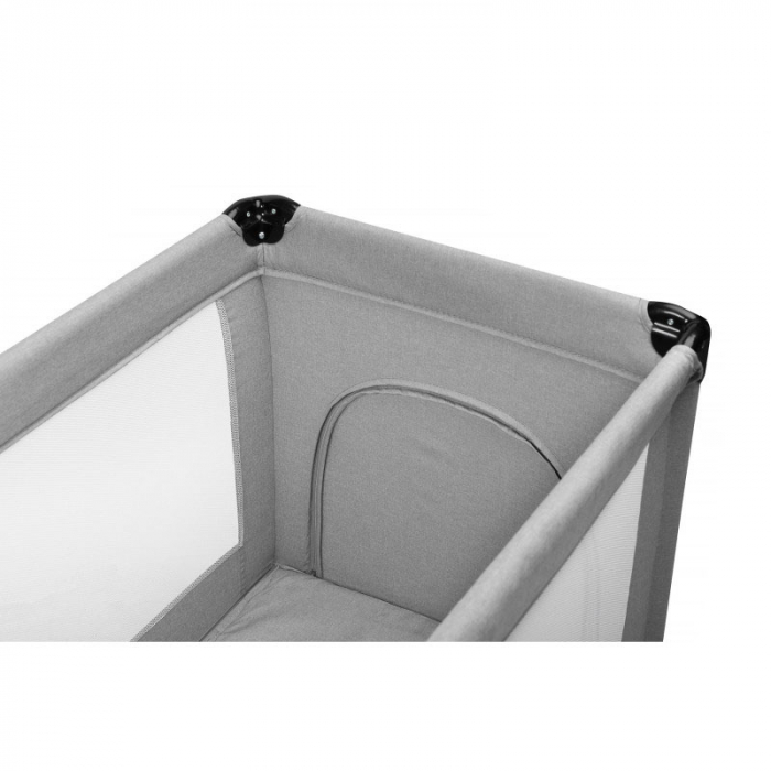 Patut pliant voiaj ultraportabil pentru copii, usor de transportat, ideal pentru calatorii, material rezistent Caretero Basic 290623G, Gri [4]