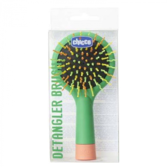 Perie cu peri ondulati si oglinda pentru toate tipurile de par Chicco 140855, Verde [3]