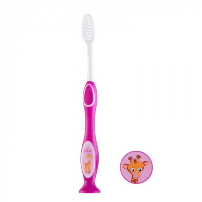 Periuta de dinti cu inel de protectie 3-6 ani Chicco 075201-2, Mov [2]