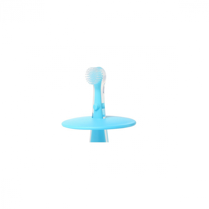 Periuta de dinti cu inel de protectie 6+ luni BabyOno 551/01AL, Albastru [2]