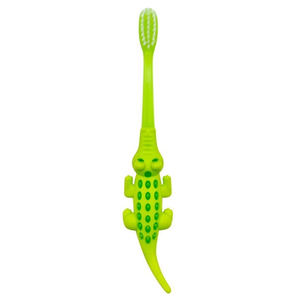 Periuta de dinti cu model crocodil, pentru copii Akuku A0641, Verde [3]