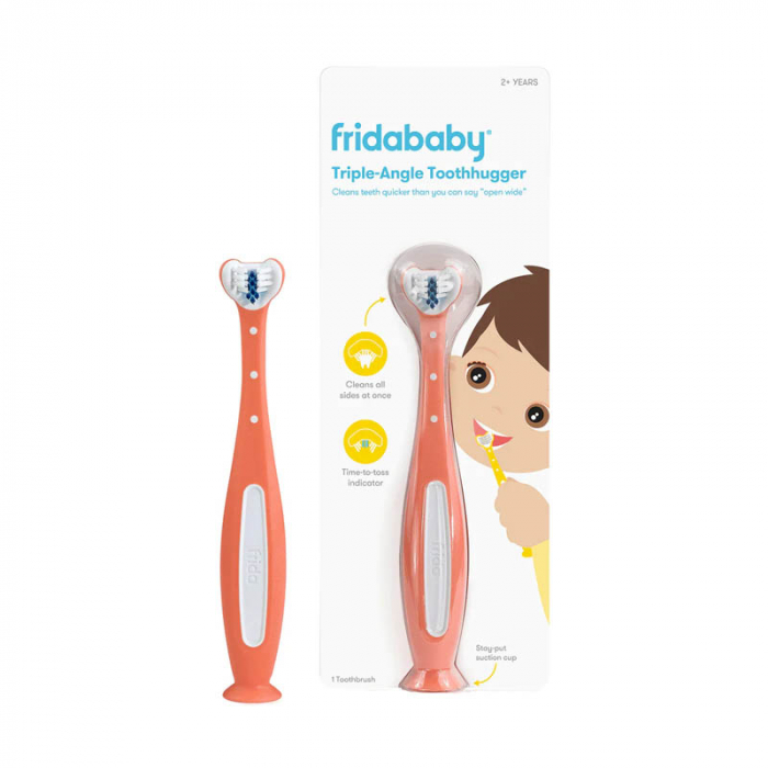 Periuta de dinti cu triplu unghi pentru copii Frida Baby 221017, Roz [2]