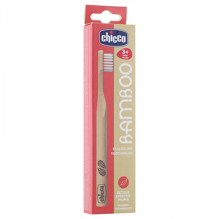 Periuta de dinti din bambus pentru copii Chicco 138883-R, Bej [2]
