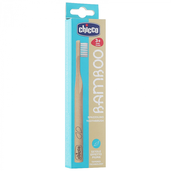 Periuta de dinti din bambus pentru copii Chicco 138883-A, Bej [2]