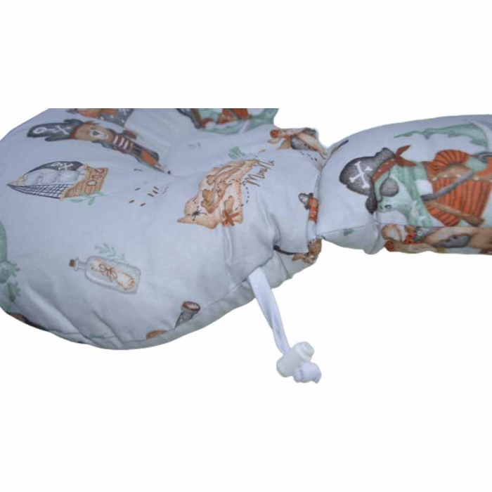 Perna ergonomica sezlong - cocon din bumbac 45 x 70 cm pentru copii MmiNu 462199-1, Multicolor [3]