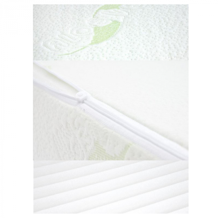 Perna pentru bebelusi 60 x 38 cm Sensillo Luxe Aloe Vera 527403-A, Alb [4]
