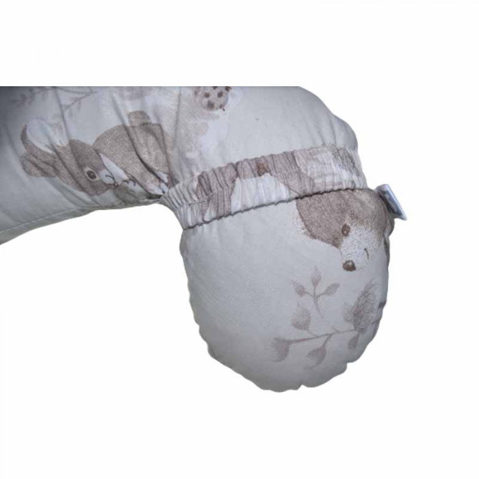 Perna ergonomica sezlong - cocon din bumbac 45 x 70 cm pentru copii MmiNu 462199, Bej [3]