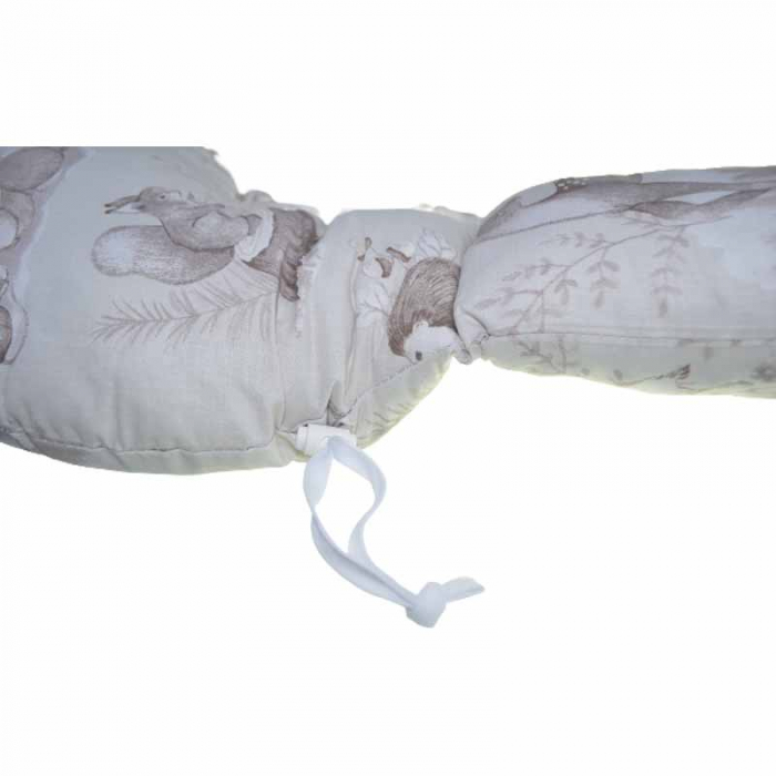 Perna ergonomica sezlong - cocon din bumbac 45 x 70 cm pentru copii MmiNu 462199, Bej [4]