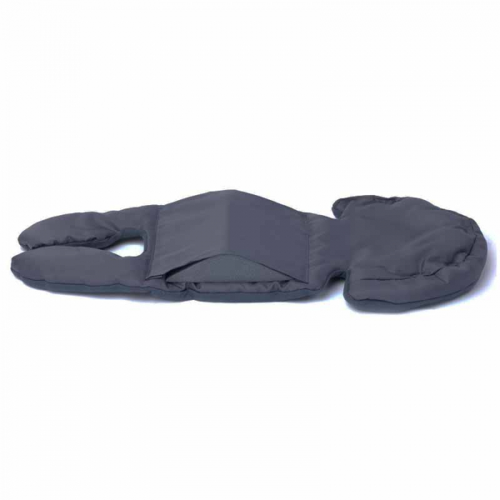 Perna reductor universala din bumbac pentru scaun auto 65 x 25 x 6 cm Sensillo 525430, Gri [2]