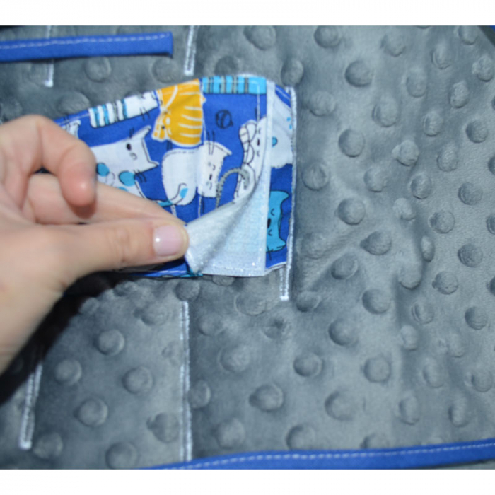 Perna reductor pentru carucior 70 x 30 cm Mini Junior 6102023-1, Albastru [3]