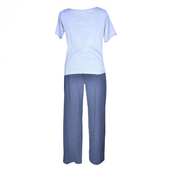 PIjama 2 piese, cu buline, pentru dama, Sevgi 5021B, Bleumarin [3]