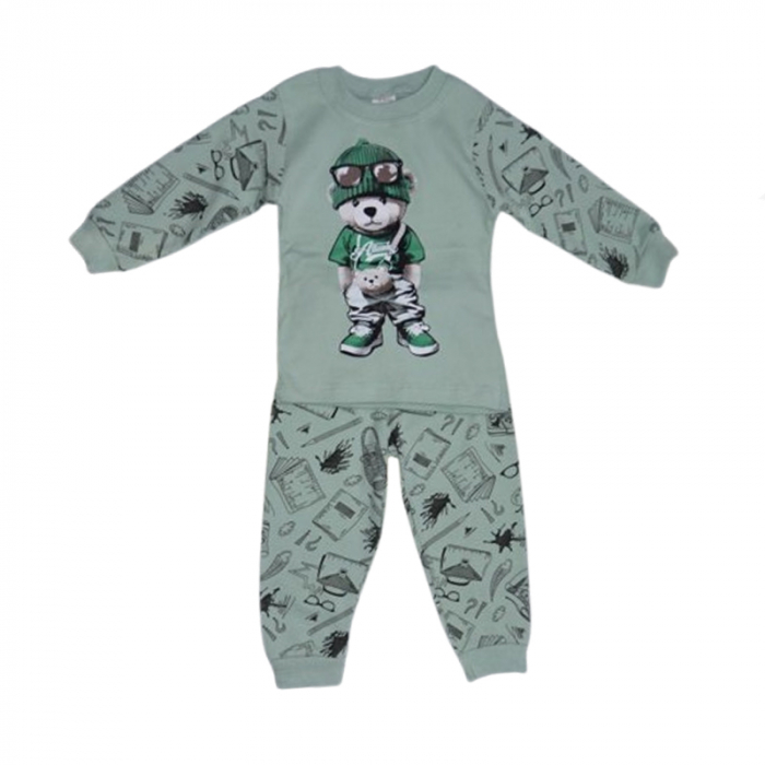 Pijama 2 piese pantaloni si bluza pentru baieti Mini Junior CMP-1446V, Verde [1]