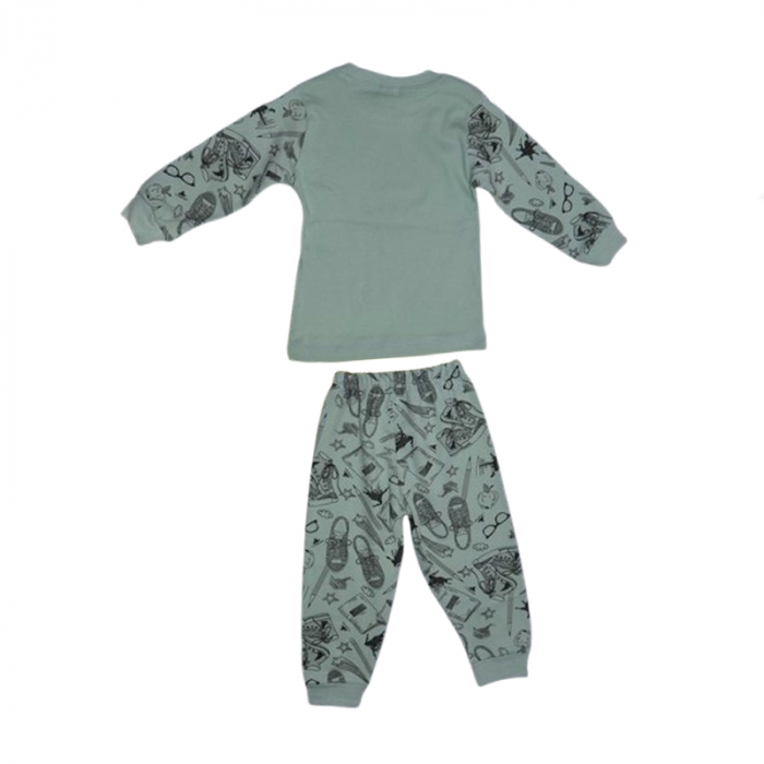 Pijama 2 piese pantaloni si bluza pentru baieti Mini Junior CMP-1446V, Verde [2]